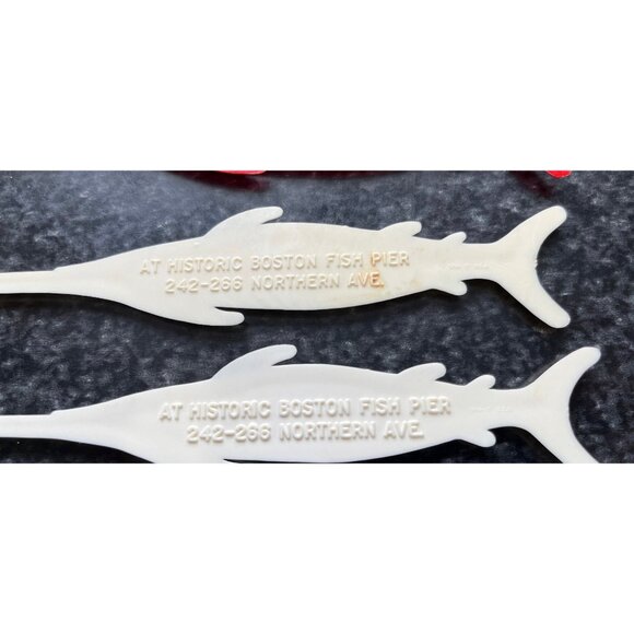 Vintage 1978 Lot of 7 Jimmy's Harbor Side Restaurant Boston Swizzle Stick Drink - Picture 7 of 10